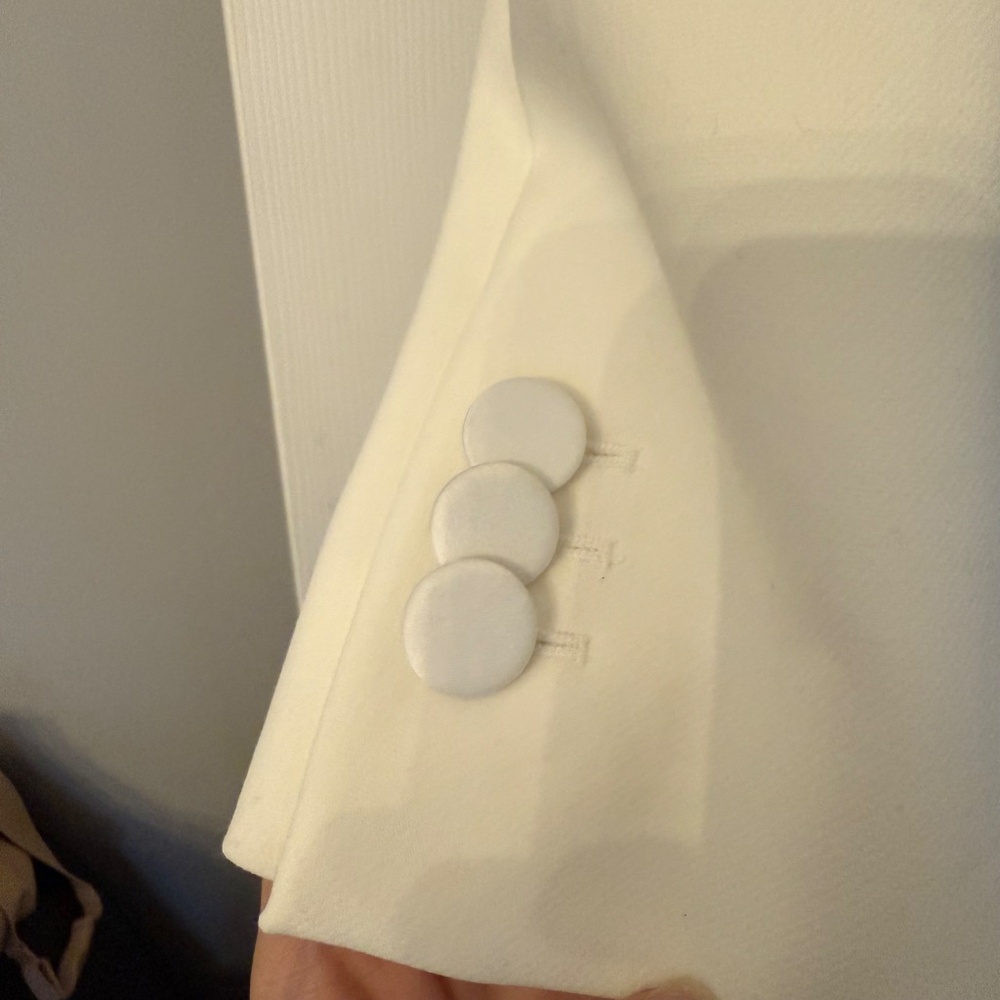 Zara White Tuxedo Blazer - Picture 5 of 9